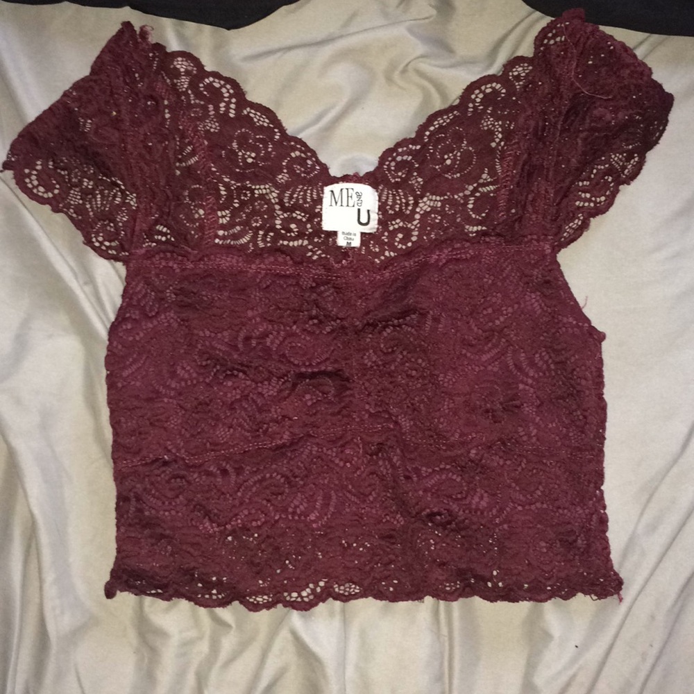 2 lace crop tops